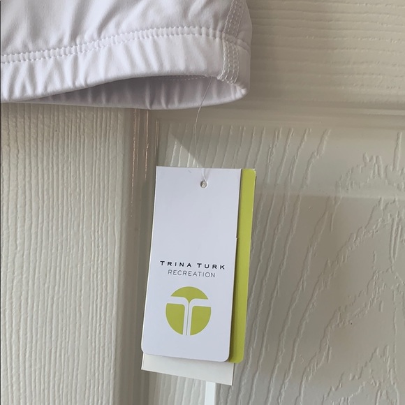 Trina Turk Recreation white color block sports bra - Picture 5 of 8